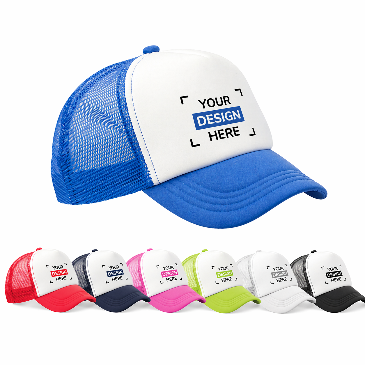 Packaging printed caps order delivery promotional items